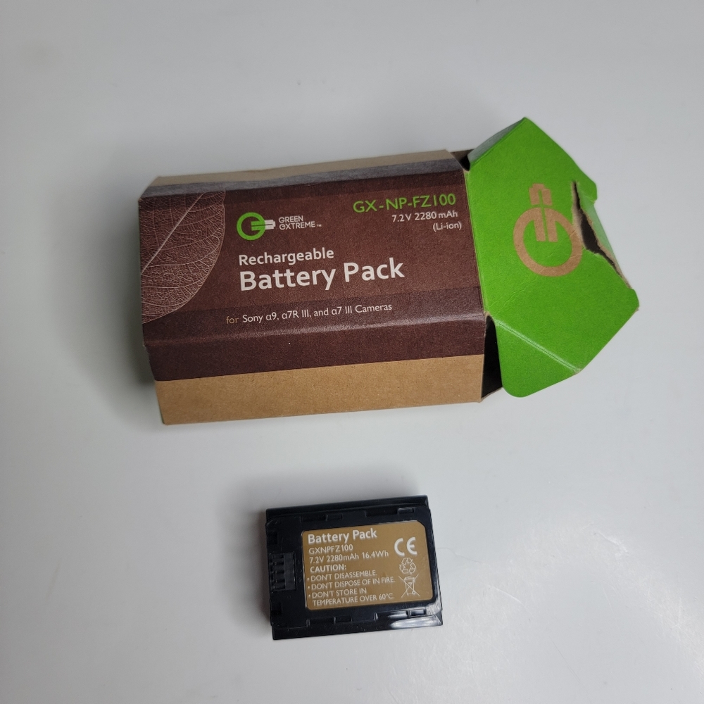 Green Extreme NP-FZ100 7.2V 2280mAh Rechargeable Lithium-Ion Battery #GXNPFZ100